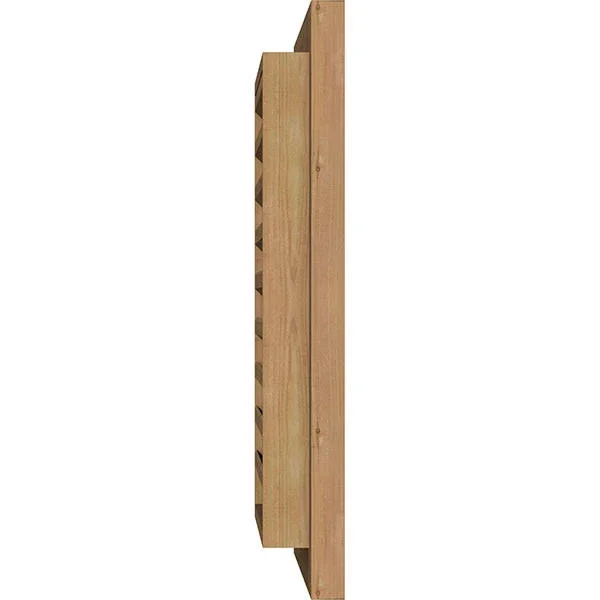 Ekena Millwork GVWVE26X2200SFUWR 26x22W x 22x22H Vertical Gable Vent (31x22W x 27x22H Frame Size): Unfinished - Functional, Smoot