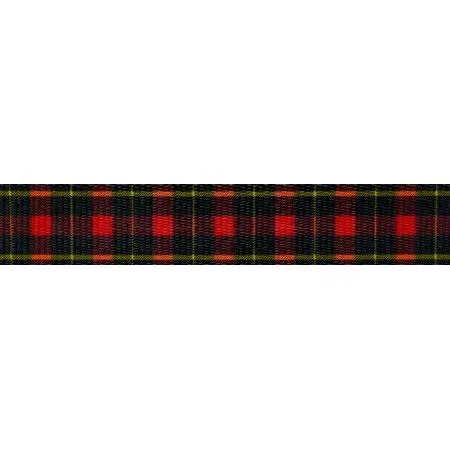 Country Brook Design 3/4 inch Black and Red Plaid Polyester Webbing, 50 Yards