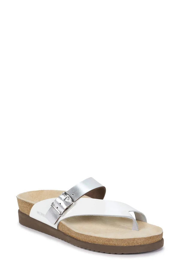 Mephisto Women's Helen Mix - White Patent, Nickel Star