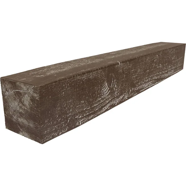 Ekena Millwork MANURS08X12X48VM 8x22H x 12x22D x 48x22W Rough Sawn Faux Wood Fireplace Mantel - Vintage Mahogany