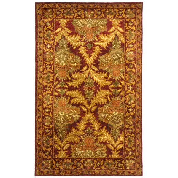 Safavieh Antiquities AT54A 3&0x22 x 5&0x22 Wine - Gold Area Rug