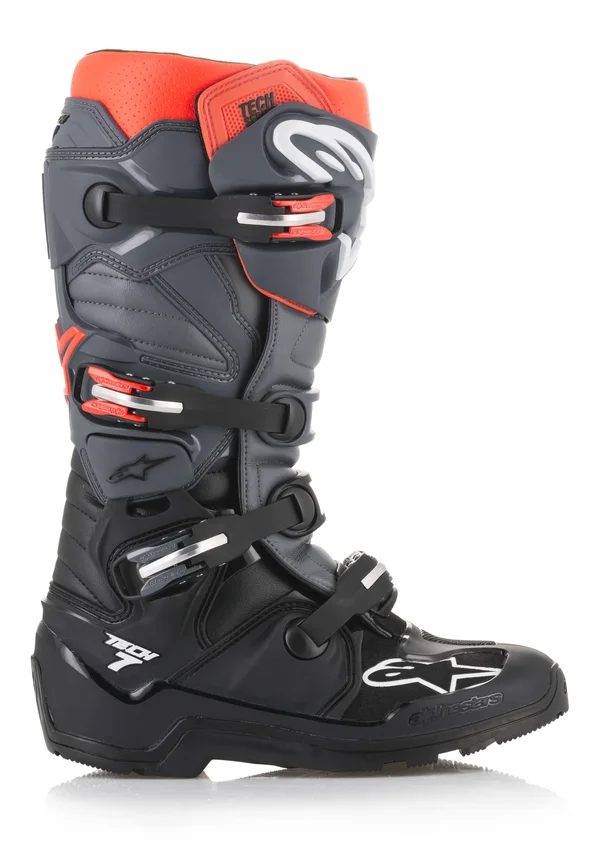 Alpinestars Tech 7 Enduro Boots - Black/Red/Gray - Size 8