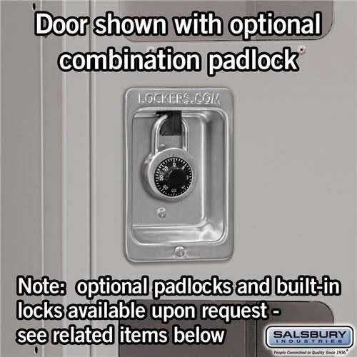 Salsbury Industries S-62165TN-U 6 ft. H x 15 in. D See-Through Metal Locker - Double Tier - 1 Wide - Unassembled - Tan