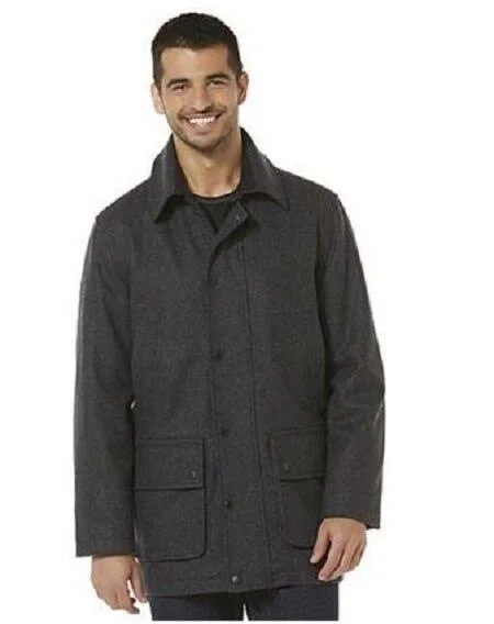 Calvin Klein Soft Shell Hood Full-Zip Jacket, Mens, XL, Iron