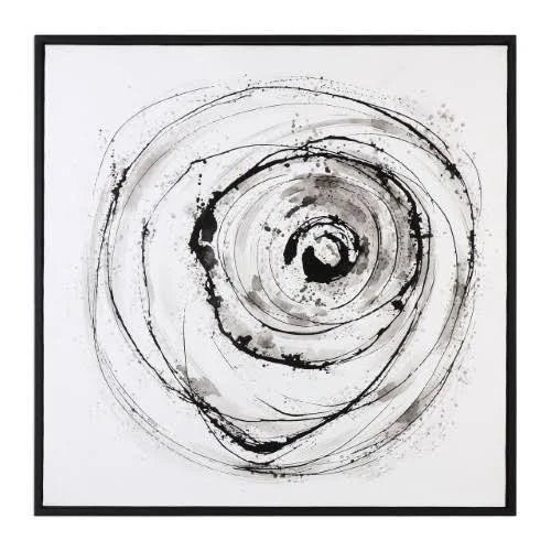 Uttermost Eye on The World Modern Abstract Art, blackgray/white
