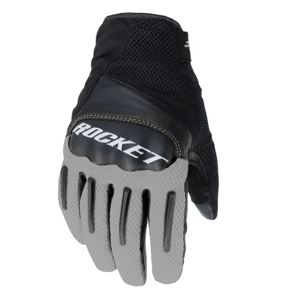 Joe Rocket Optic Leather Mesh Gloves - Black/Grey - Size: One Size