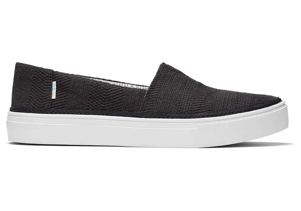 Toms Black Woven Parker Women's Slip on Shoe