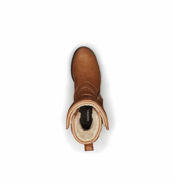 Sorel Women's Phoenix Moto Cozy Boot Size 9.5 - Camel Brown