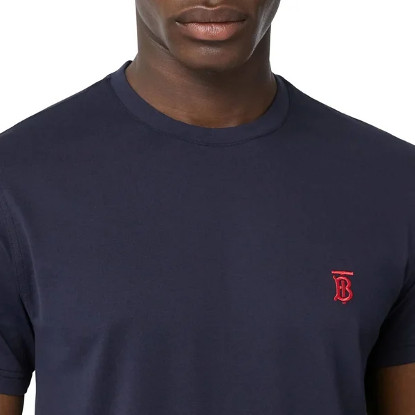 Burberry Monogram Motif Cotton T-Shirt, Size: XXS, Navy