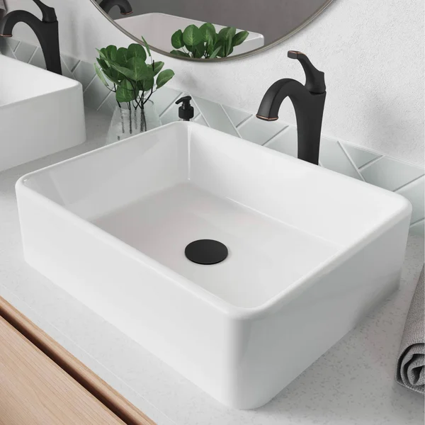 Kraus C-KCV-121-1200ORB Elavo Sink Faucet Bathroom Set, Oil Rubbed Bronze - Arlo