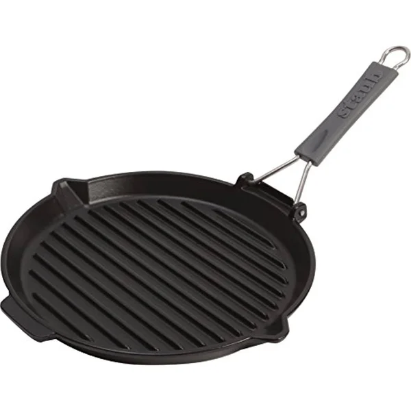 Staub Round Grill Pan Black