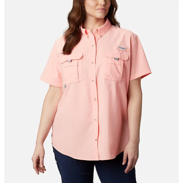 Columbia Women's Bahama SS Shirt - 1x - Tiki Pink