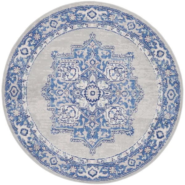 Nourison Whimsicle WHS03 Area Rug - Grey Blue, 5& x 7&