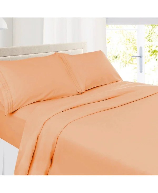 Clara Clark Premier 1800 Series Deep Pocket 4 pc. Sheet Set, California King - Orange