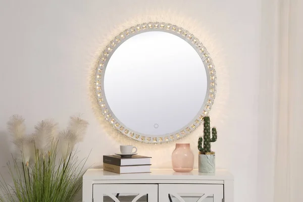 Elegant Evelyn 24x22 Hardwired LED Mirror w/Touch Sensor - Chrome - MRE62424C