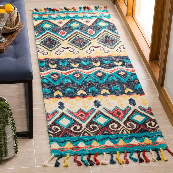 Safavieh Aspen Blue/Red 2 ft. x 9 ft. Runner Rug