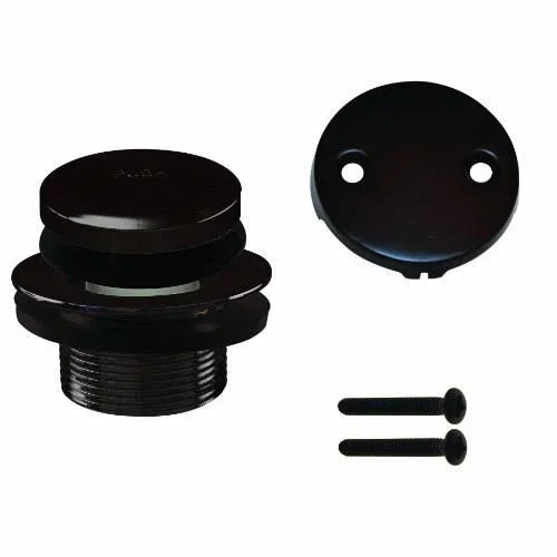 Westbrass R93-2-12 Tip Toe Tub Trim Set with Two-Hole Overflow Faceplate Oil Rubbed Bronze