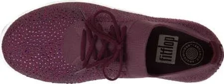 Fitflop Women's F-Sporty Uberknit Sneakers - Crystal Deep Plum, Plum Jam 8.5