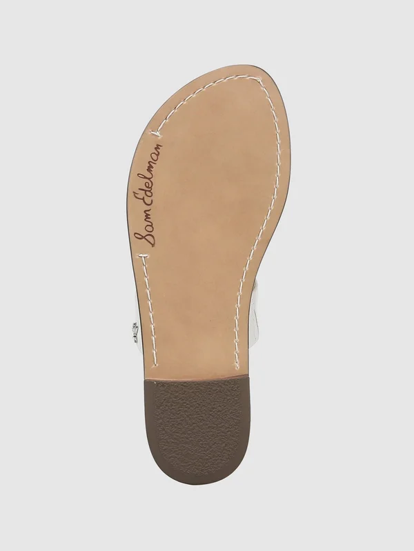 Sam Edelman Women's Gala Slide Sandals - White Leather