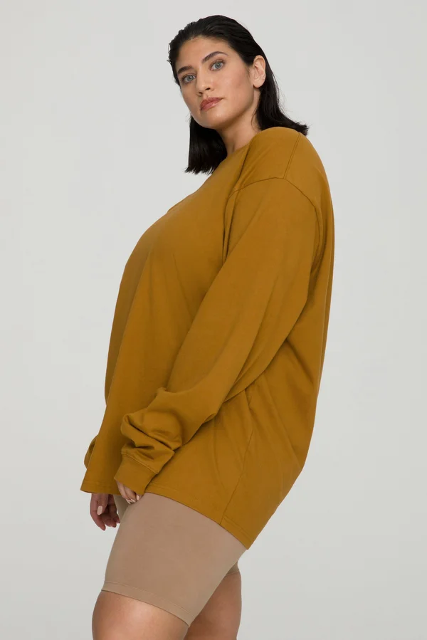 Plus Size Women's Good American Long Sleeve Crewneck T-Shirt