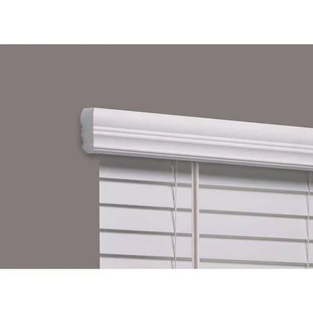 Linen Avenue F5Wt2900B56Im Cordless Faux Wood Blind, white, 29x22w x 52 to