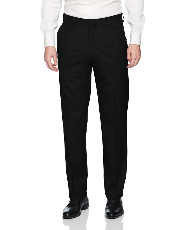 Men's J.M. Haggar Premium Tailored-Fit Stretch Flat-Front Suit Pants Black - Size: 36x29