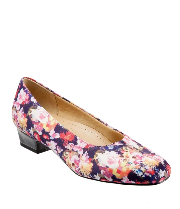 Trotters Doris Pumps - Women's, Wash Floral, Size: 9.5