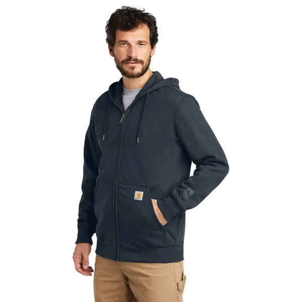 Carhartt Men's Rain Defender Paxton Heavyweight Zip-Front Hooded Sweatshirt - New Navy-Large