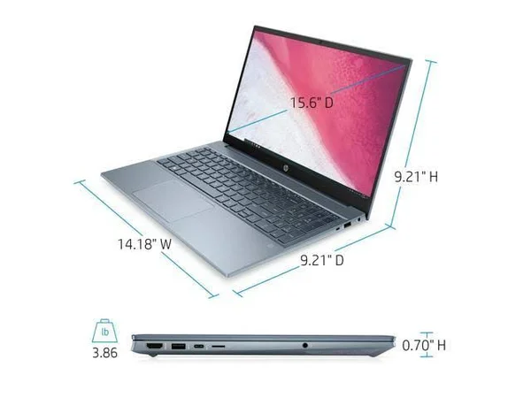 HP Pavilion 15 FHD - AMD Ryzen 5 4500u, 8GB Ram, 512gb Ssd, Horizon Blue