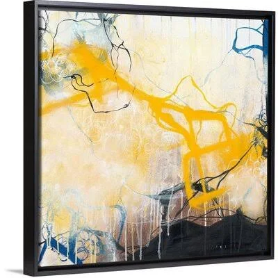 Storms by Romeo Zivoin - Painting Print on Canvas Wrought Studio Format: Black Floater Framed Canvas - Size: 18x22 H x 18x22 W x