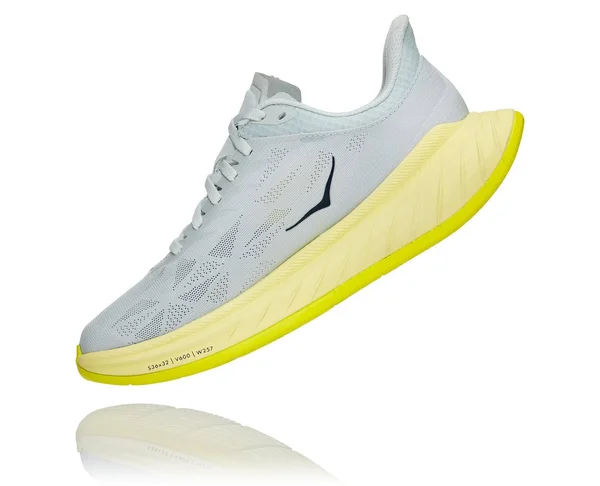 Hoka Women's Carbon x 2 Blue Flower, Luminary Green, 11, M