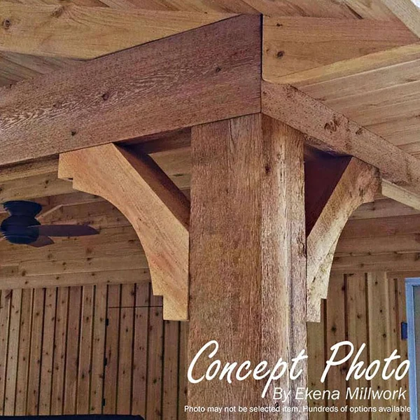 6x22W x 16x22D x 28x22H Balboa Rough Sawn Brace - Western Red Cedar