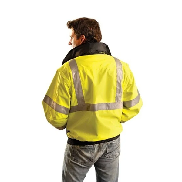 Occunomix LUX-TJBJ-BYS 4-Way Black Bottom Bomber Jacket - Yellow, S, Class 3