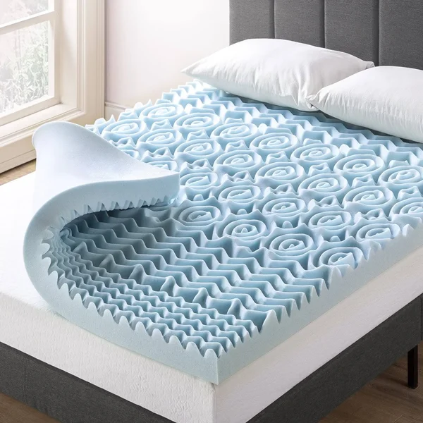 4 inch 5-Zone Memory Foam Mattress Topper with Cooling Gel Infusion - Full