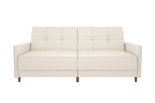DHP Andora Coil Convertible Futon Couch, White