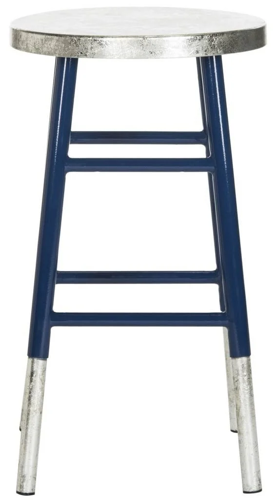 Safavieh Kenzie Navy & Silver Dipped Counter Stool