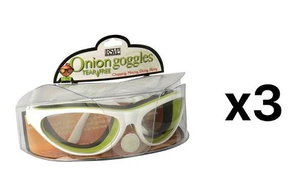 Rsvp International Tear Free Onion Goggles - White (Pack of 3)