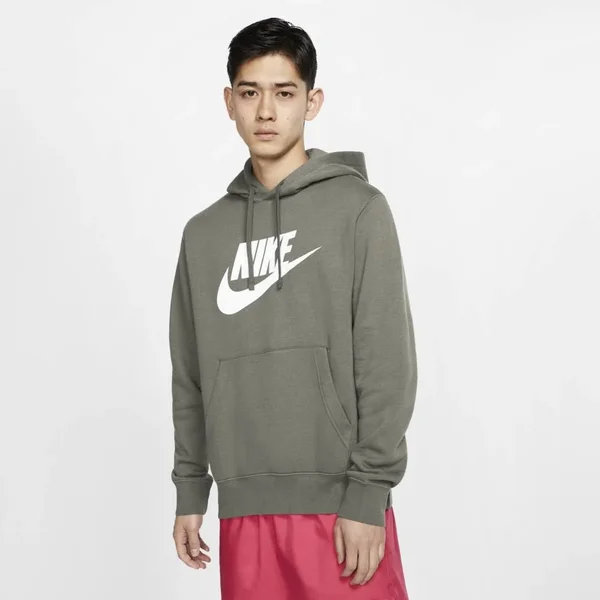Nike Men's Sportswear Club Fleece Graphic Pullover Hoodie - Light Army Green, Size: XXL, Fleece/Polyester/Cotton