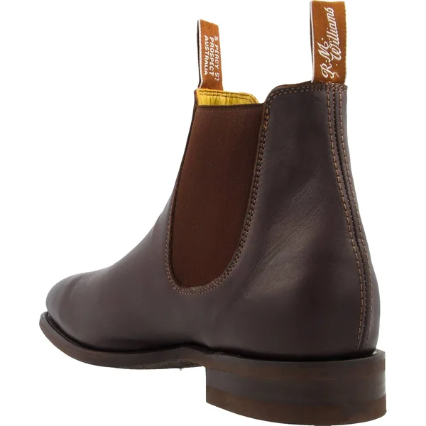 RM Williams Comfort Craftsman Chelsea Boots 6 UK Chestnut - Yearling