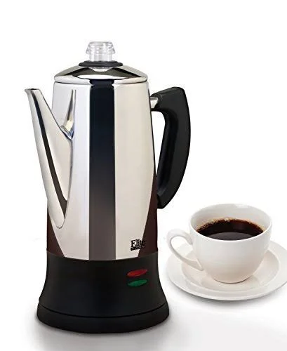 Elite Platinum EC-120 Maxi-Matic 12 Cup Percolator - Stainless Steel