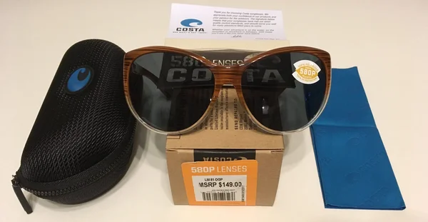 Costa Del Mar La Mar Sunglasses Wood Fade Gray 580P Lens