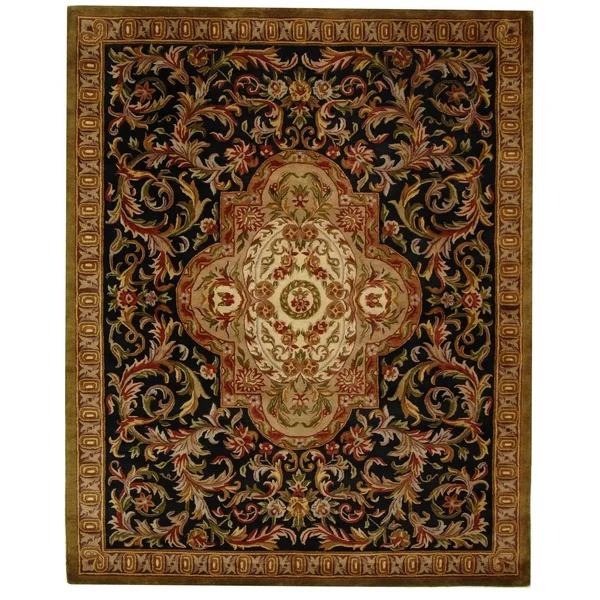 Safavieh Classic CL220B 7&6x22 x 9&6x22 Black - Beige Area Rug