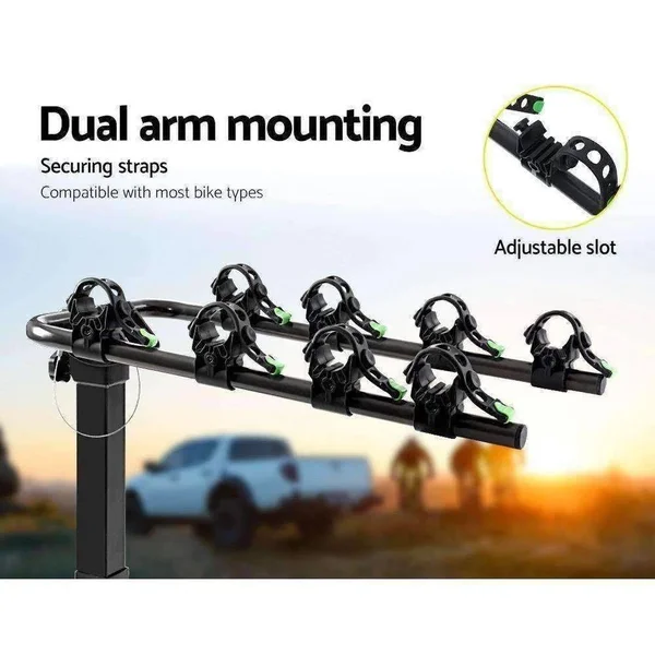 Giantz Bike Carrier 4 Bicycle Car Rear Rack Hitch Mount 2x22 Towbar Foldable Steel