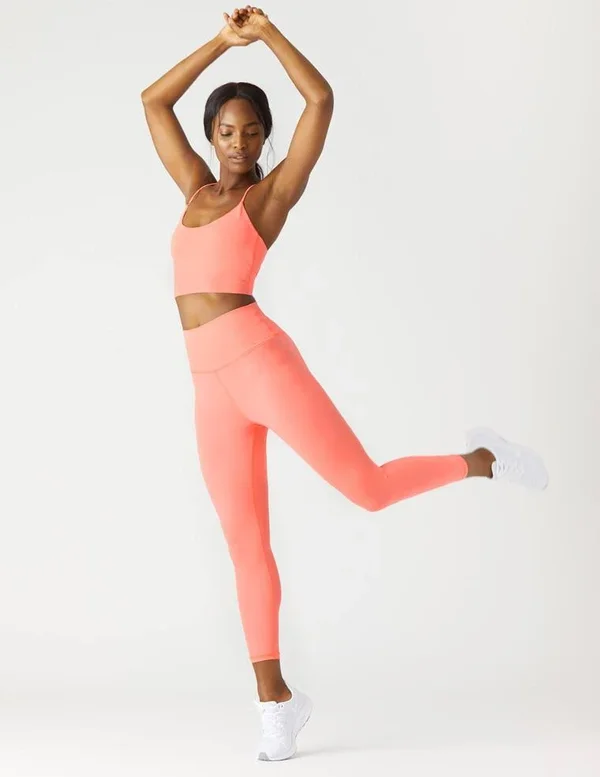 Glyder High Waist Pure 7/8 Legging: Hot Coral - Xxs, Hot Coral