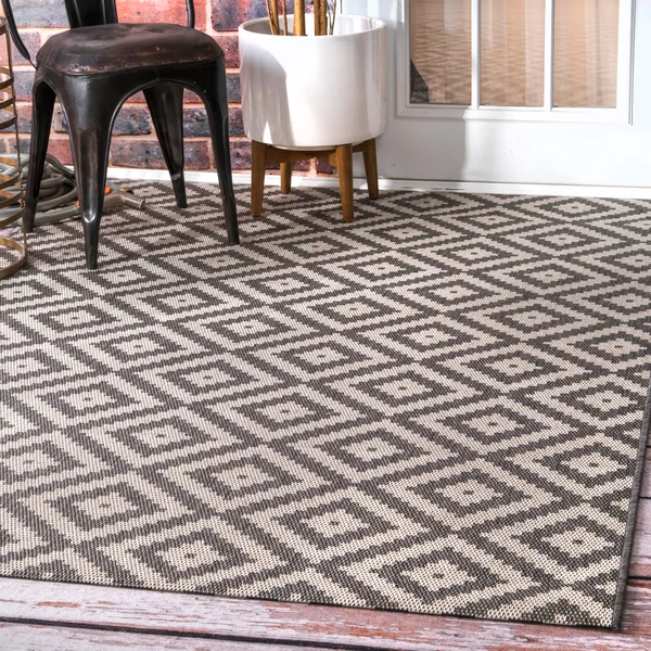 nuLOOM Marybelle Tribal Diamond Trellis Grey 8& 6x22 x 13& Area Rug