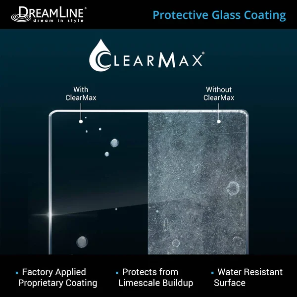 DreamLine SHDR-4325000-04 Elegance-LS 25 1/4 - 27 1/4x22W x 72x22H Frameless Pivot Shower Door in Brushed Nickel
