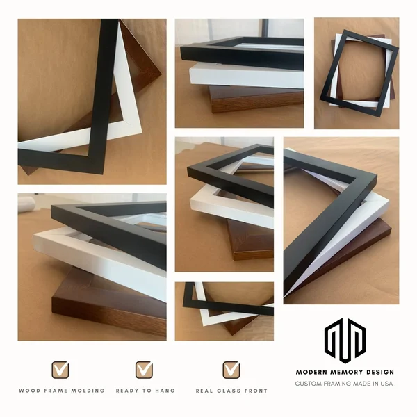 46x13 Picture Frames Brown Wood 46x13 Frame 46 x 13 Wooden Frames Brown