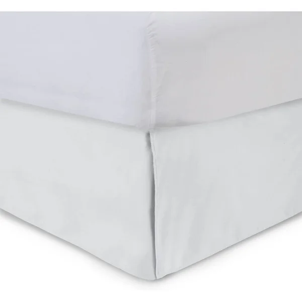 Harmony Lane Classic Tailored Bed Skirt with 18 Drop - Queen, Black