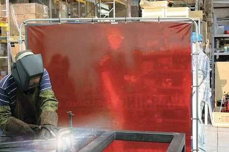 Accuform PWD138RD Welding Curtain, red, 8 ft. W