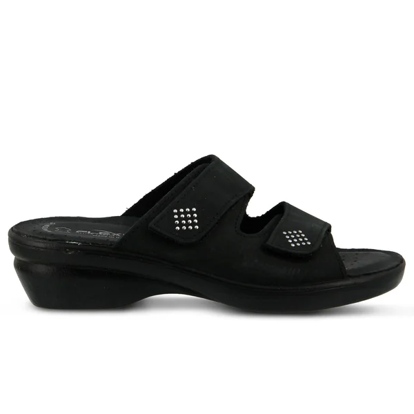Flexus Women S Aditi Black Slide Sandal